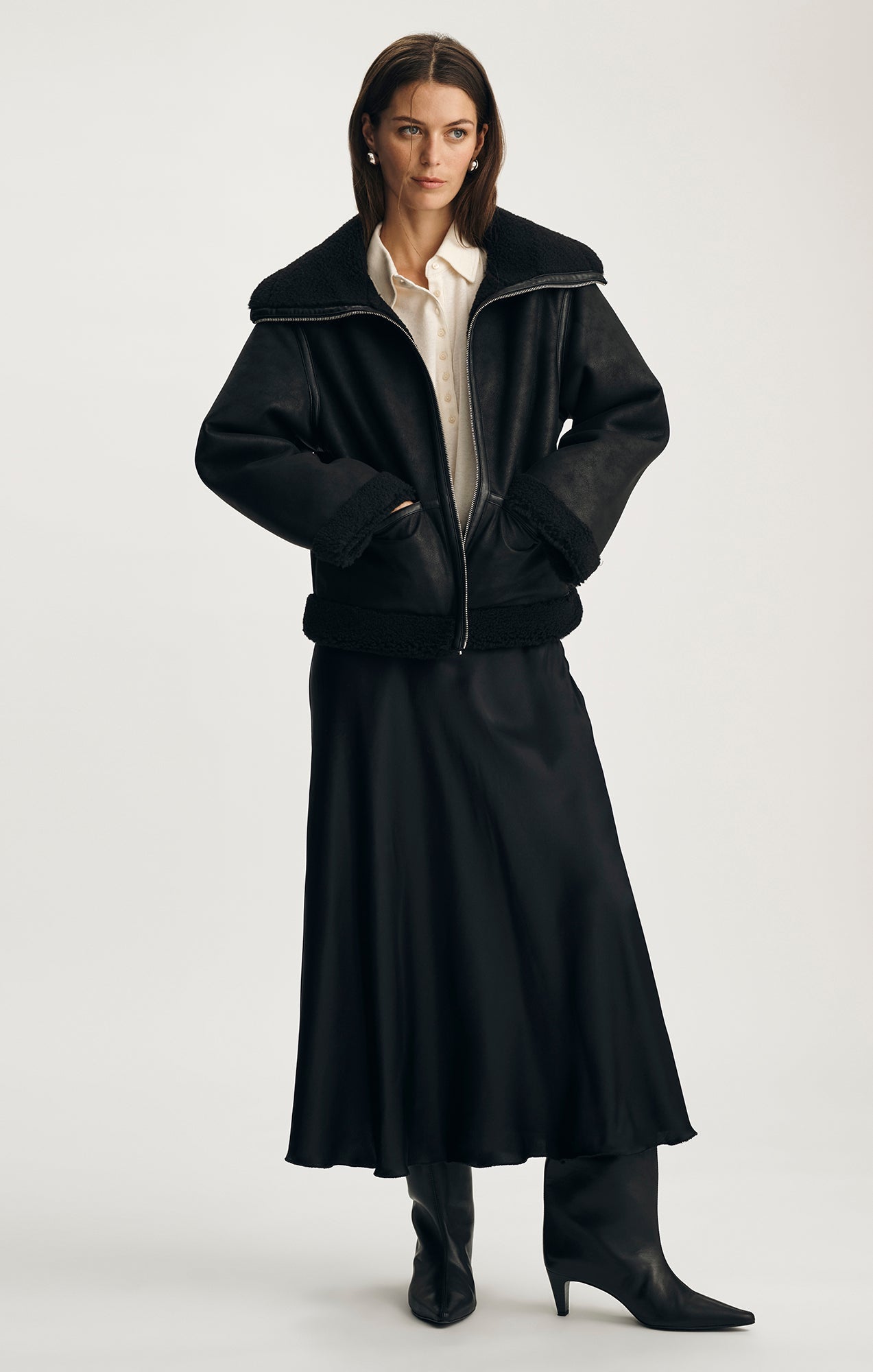 AVIATOR JACKET IN BLACK